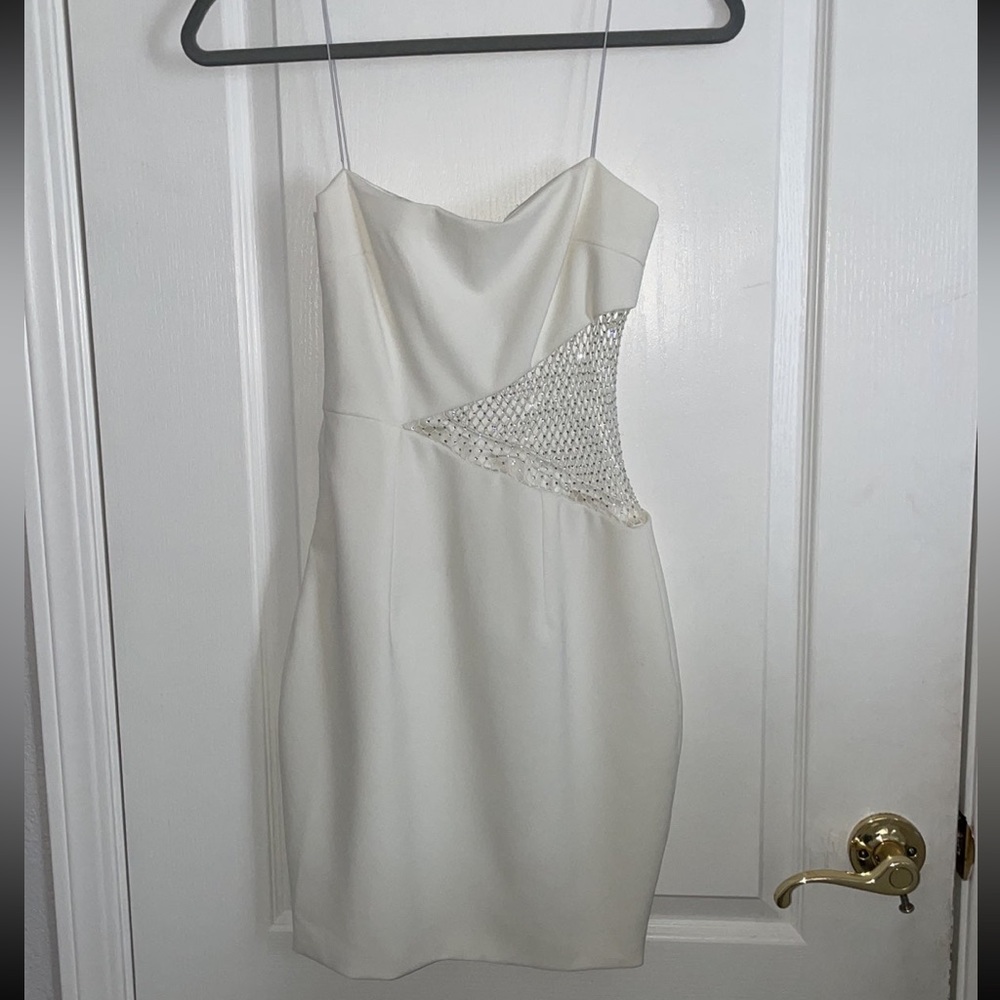 White Meshki Diamonte Dress